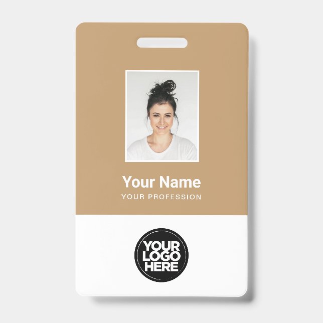 Camel Employee Foto, Bar Code, Logo, Name Abzeiche Ausweis (Vorderseite)