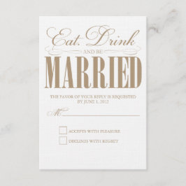 Camel essen, trinken & Verheiratet sein | Antwortk RSVP Karte