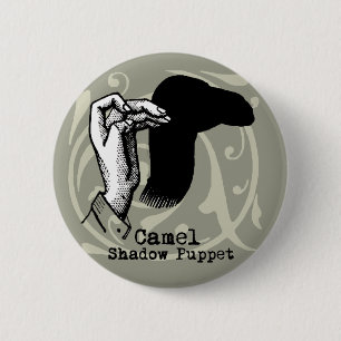 Camel Hand Puppet Shadow Games Vintag Button