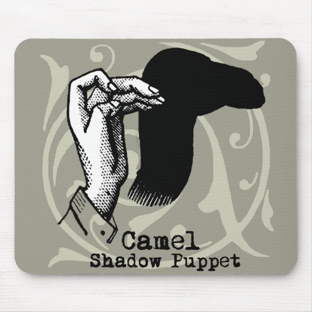 Camel Hand Puppet Shadow Games Vintag Mousepad (Vorne)