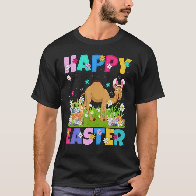 Camel Happy Oaster Bunny Camel Ostersonntag T-Shirt (Vorderseite)