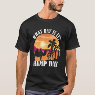 Camel Hump Day Camel Sunset Palm Tree Hump Day T-Shirt