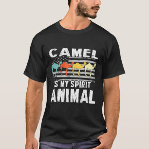 Camel ist mein Spririt Animal American Flag 4. Ju T-Shirt