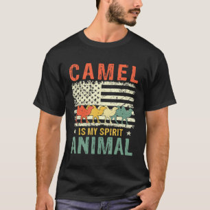 Camel ist meine Spirit Animal American Flag T-Shirt