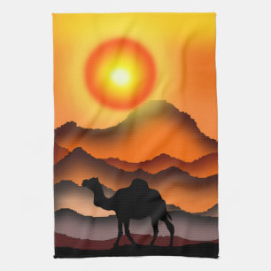 Camel Kitchen Handtuch Sunset Wüste