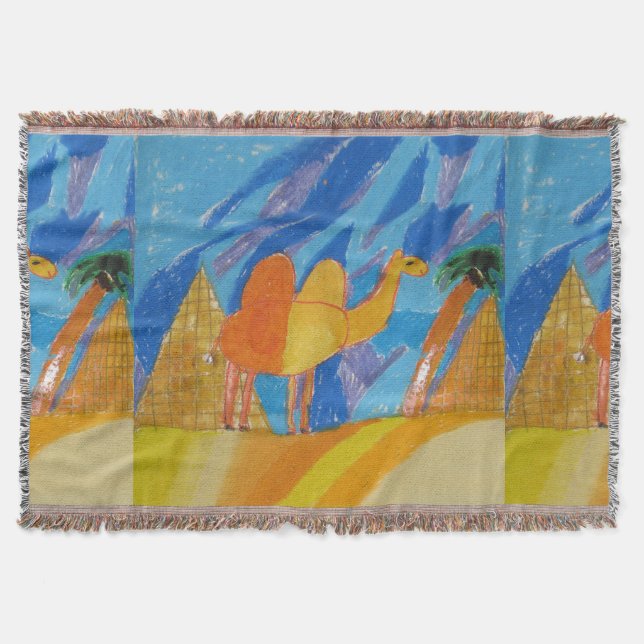 Camel Kunst von Kindern Decke (Vorderseite)