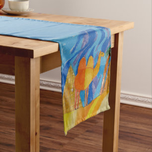 Camel Kunst von Kindern Kurzer Tischläufer