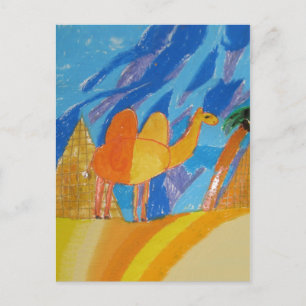 Camel Kunst von Kindern Postkarte