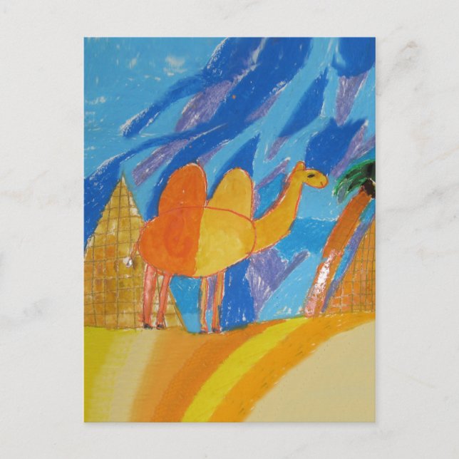 Camel Kunst von Kindern Postkarte (Vorderseite)
