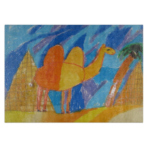 Camel Kunst von Kindern Schneidebrett