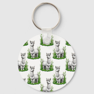 Camel Lama Alpaca Muster Design Schlüsselanhänger