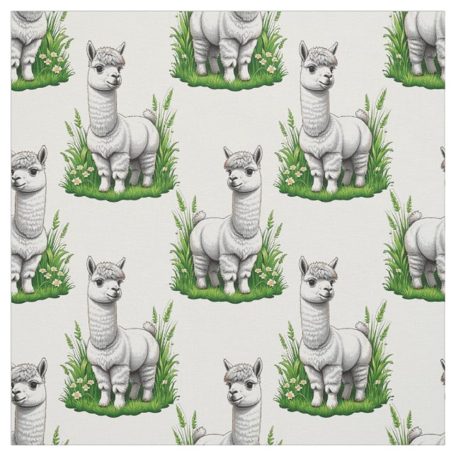 Camel Lama Alpaca Muster Design Stoff (Muster)