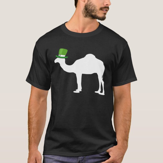 Camel Leprechaun Irish St Patrick Day T-Shirt (Vorderseite)