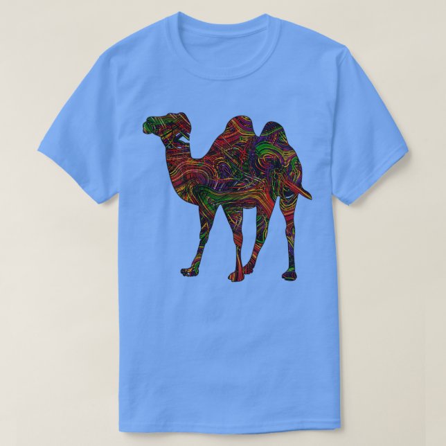 Camel Lovers Vibranly Artists String Illustration T-Shirt (Design vorne)
