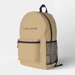 Camel Minimalistisch Moderner Individuelle Name, T Bedruckter Rucksack