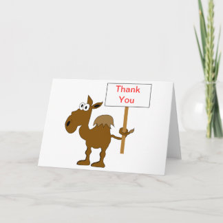 Camel mit Zeichen Vielen Dank Kartenvorlage Dankeskarte