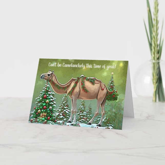 Camel Niedlich Weihnachts-Puppenkarte Karte (Vorderseite)