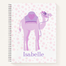 Camel niedliche Whimsy Girls mit lila rosa Namen Notizbuch