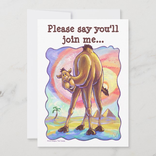 Camel Party Center Einladung (Vorderseite)