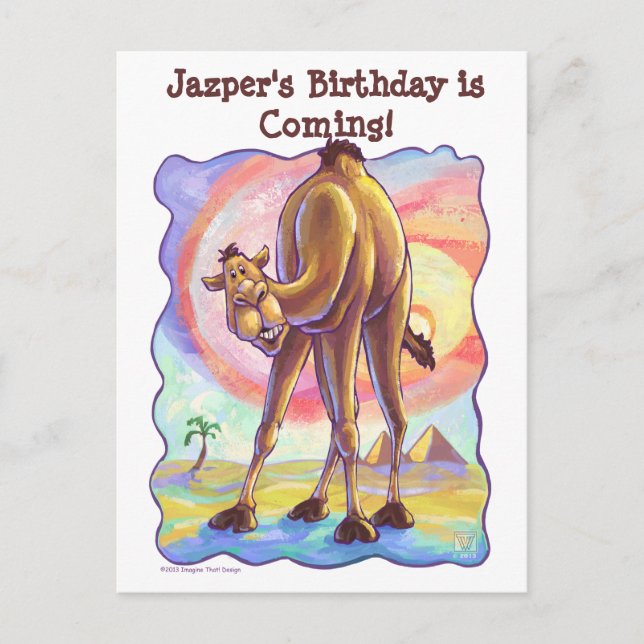 Camel Party Centre Ankündigungspostkarte (Vorderseite)
