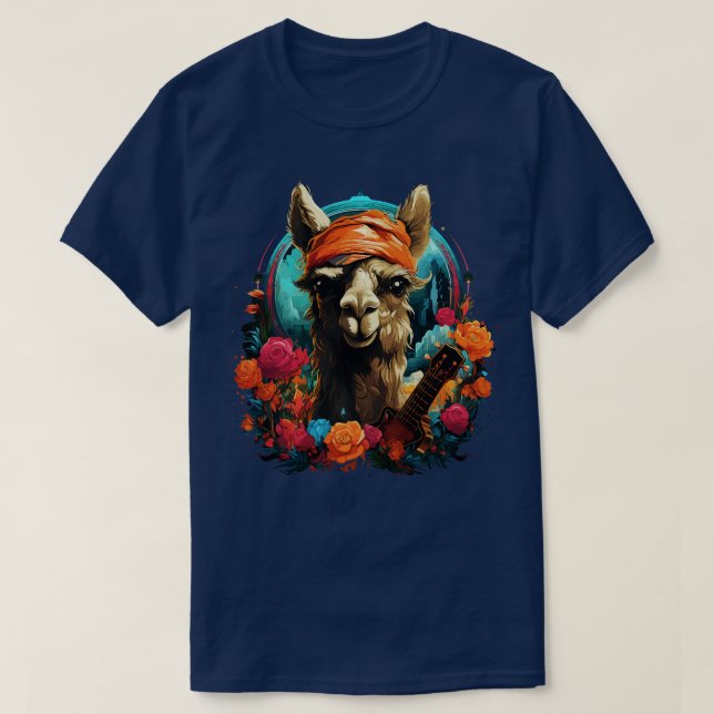 Camel Playing Guitar T-Shirt (Design vorne)