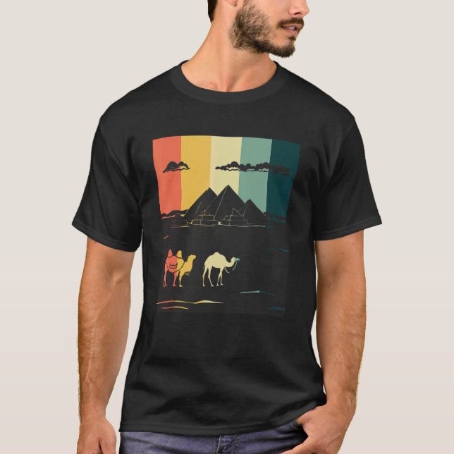 Camel Pyramiden von Gizeh Ägypten Anubis Sphinx un T-Shirt (Vorderseite)