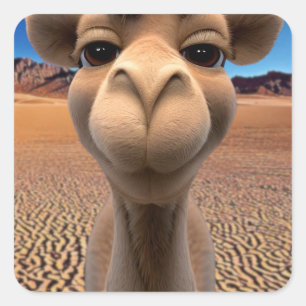 Camel Quadratischer Aufkleber