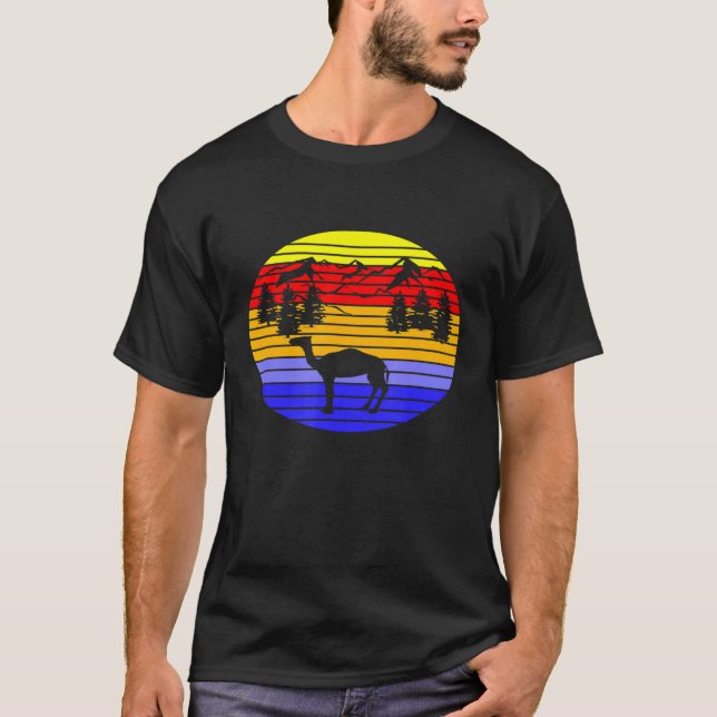 Camel Retro Vintag Camel Animal T-Shirt (Vorderseite)