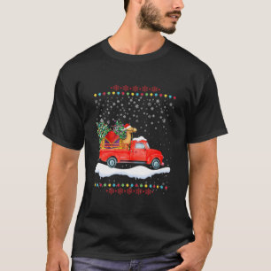 Camel Riding Red Truck Xmas Frohe Weihnachten T-Shirt