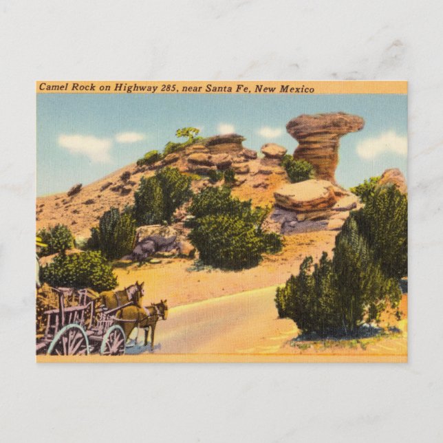 Camel Rock on Highway 285, Santa Fe, New Mexico Postkarte (Vorderseite)