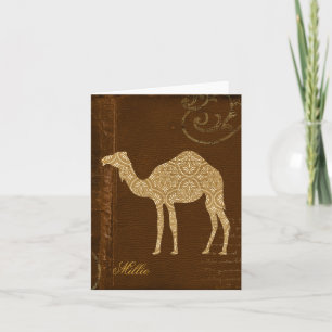 Camel Silhouette Personalisiert Notecard