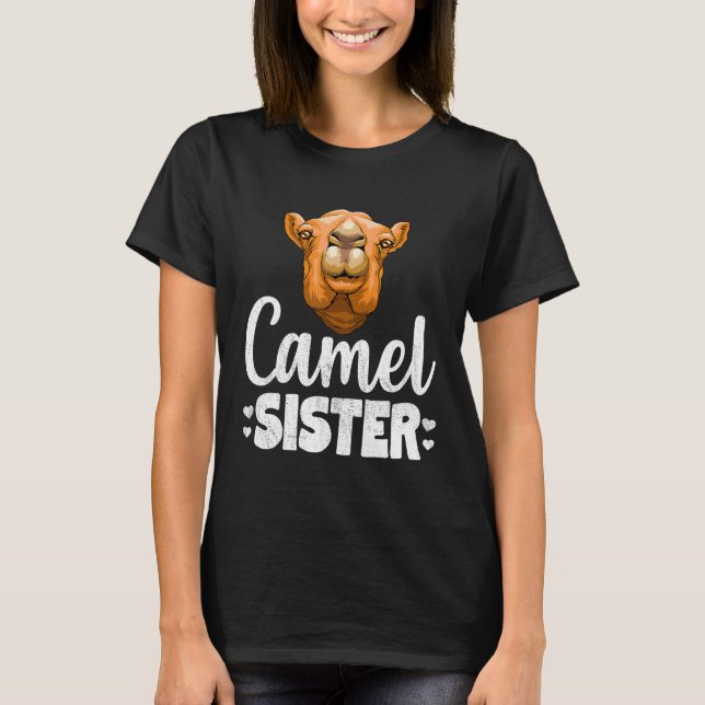 Camel Sister Desert Animal T-Shirt (Vorderseite)