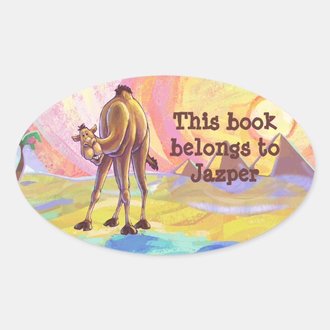 Camel Stationery Ovaler Aufkleber (Vorderseite)