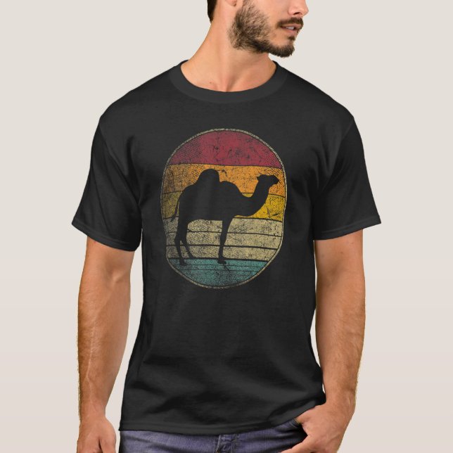 Camel   Sun Retro Asia Africa Travel Safari Desert T-Shirt (Vorderseite)