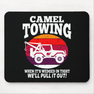 Camel Towing Fun Retro Camel Towing Fun Halloween Mousepad