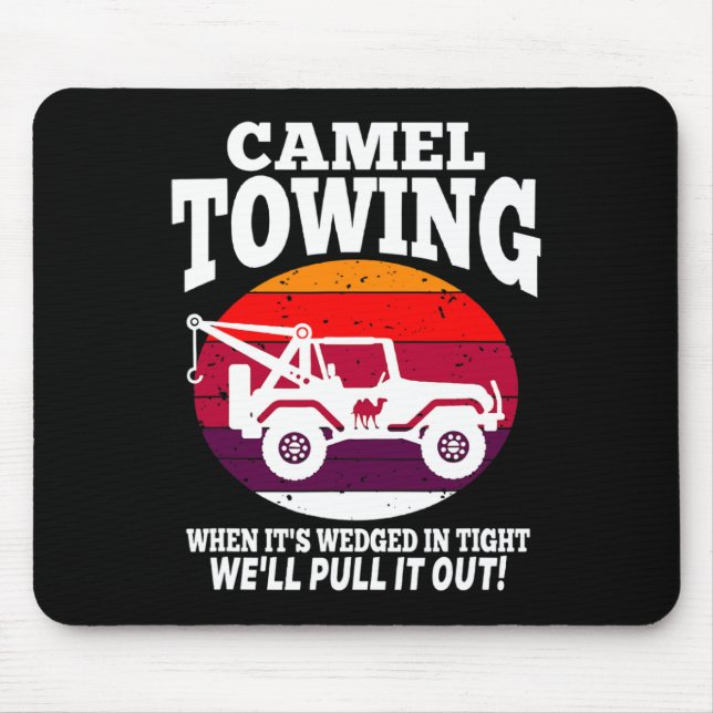 Camel Towing Fun Retro Camel Towing Fun Halloween Mousepad (Vorne)