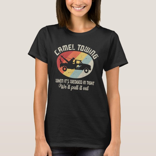 Camel Towing Halloween Retro T-Shirt (Vorderseite)