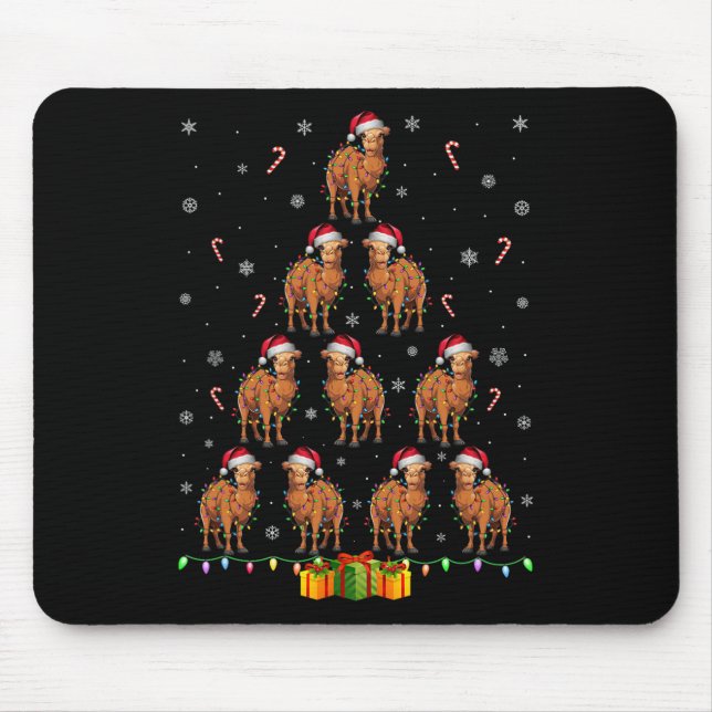 Camel Weihnachtsmannmütze Xmas Lights Männer Weihn Mousepad (Vorne)
