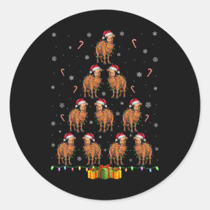 Camel Weihnachtsmannmütze Xmas Lights Männer Weihn Runder Aufkleber