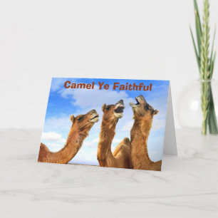 "CAMEL YE FAITHFUL" SINGT DIE KÄMPFE BEI CHRISTMAS FEIERTAGSKARTE