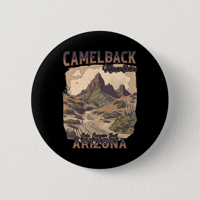 Camelback Mountain Echo Canyon Trail Arizona Wande Button (Vorderseite)