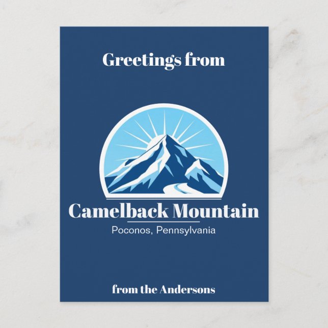 Camelback Mountain Poconos Skigebiet Postcard Postkarte (Vorderseite)