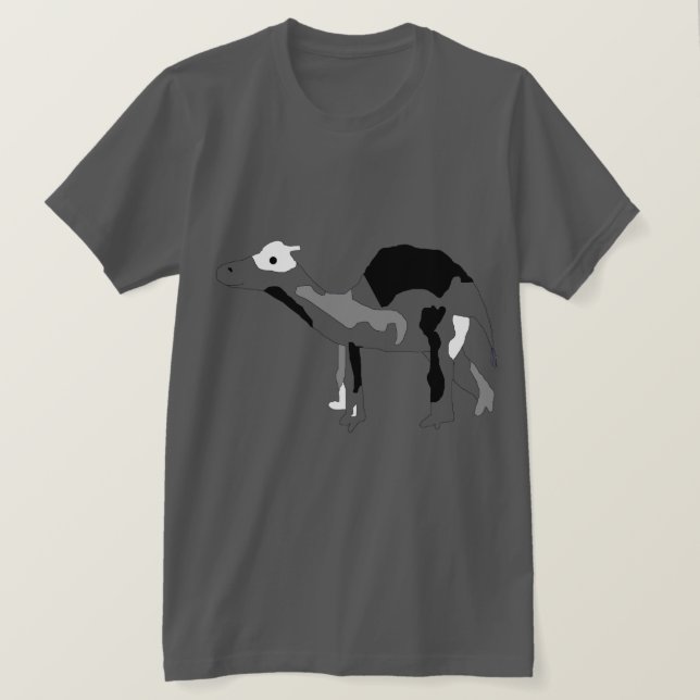 Camelflage Grayscale Bekleidung T-Shirt (Design vorne)