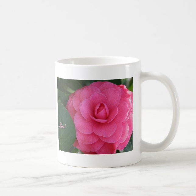 Camelia, Rosa, mit Liebe! Tasse (Rechts)