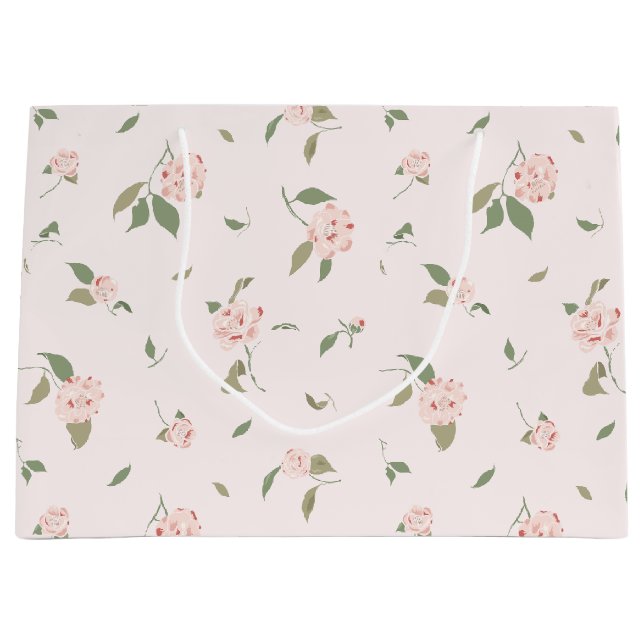Camellia Garten Große Geschenktüte (Vorderseite)