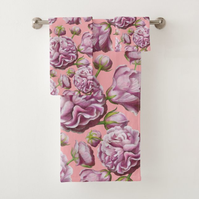 Camellia Rose Garden Blume Badetuch Set (Insitu)