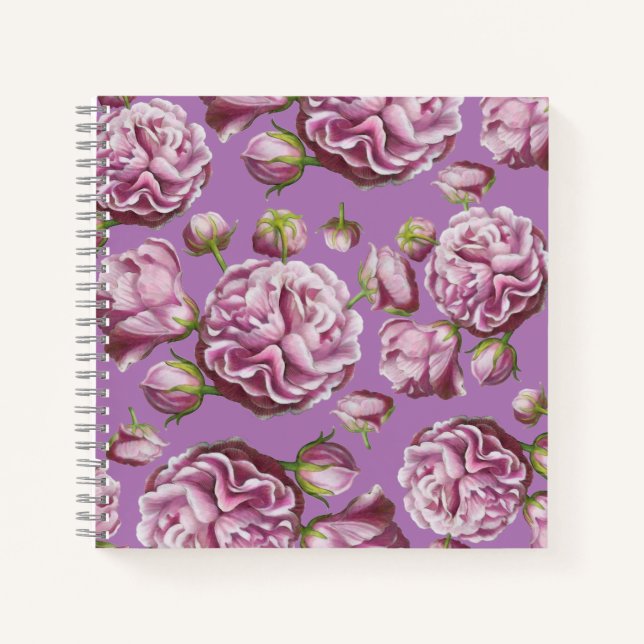 Camellia Rose Garden Blume Notebook Notizbuch (Vorderseite)