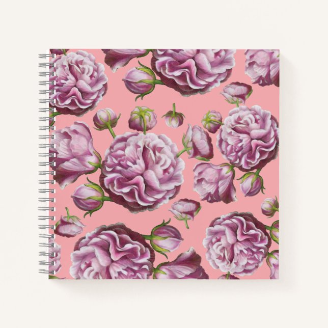 Camellia Rose Garden Blume Notebook Notizbuch (Vorderseite)