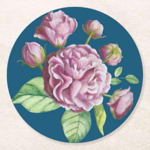 Camellia Rose Garden Blume Rundpapier Untersetzer