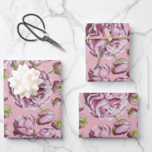 Camellia Rose Garden Blume Umhüllungspapierblätter Geschenkpapier Set